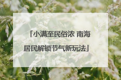 小满至民俗浓 南海居民解锁节气新玩法
