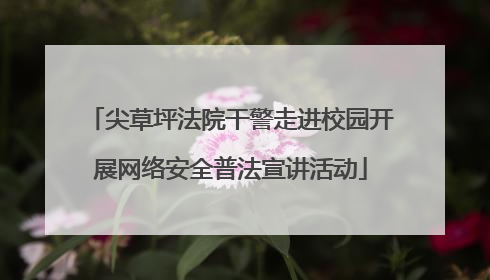 尖草坪法院干警走进校园开展网络安全普法宣讲活动