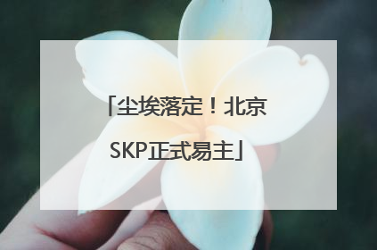 尘埃落定！北京SKP正式易主