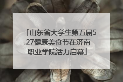 山东省大学生第五届5.27健康美食节在济南职业学院活力启幕