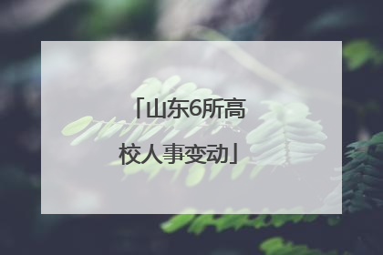 山东6所高校人事变动