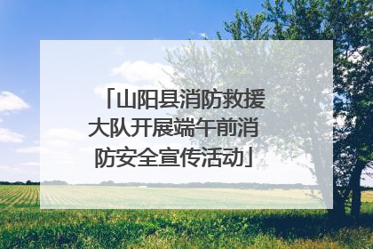 山阳县消防救援大队开展端午前消防安全宣传活动