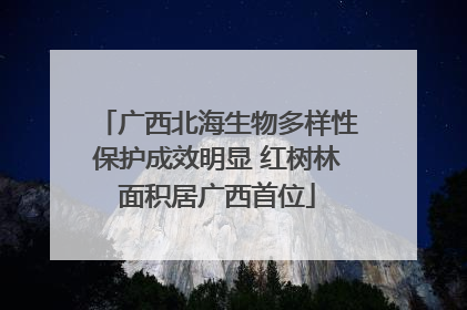 广西北海生物多样性保护成效明显 红树林面积居广西首位