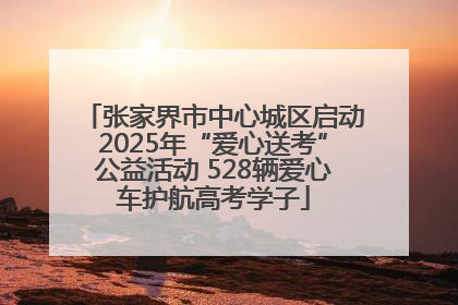 张家界市中心城区启动2025年“爱心送考”公益活动 528辆爱心车护航高考学子
