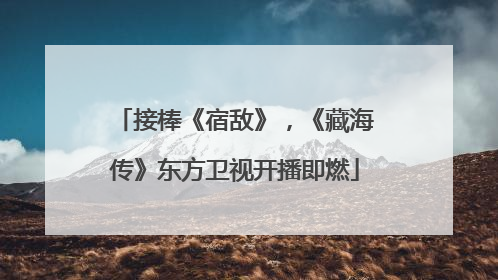 接棒《宿敌》，《藏海传》东方卫视开播即燃