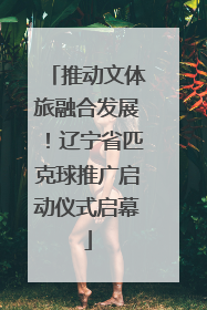 推动文体旅融合发展！辽宁省匹克球推广启动仪式启幕