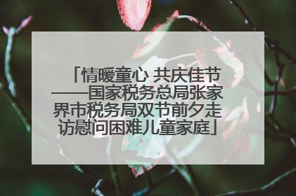 情暖童心 共庆佳节——国家税务总局张家界市税务局双节前夕走访慰问困难儿童家庭