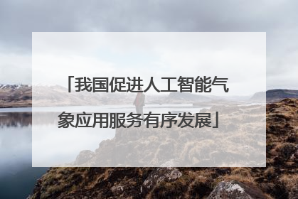 我国促进人工智能气象应用服务有序发展