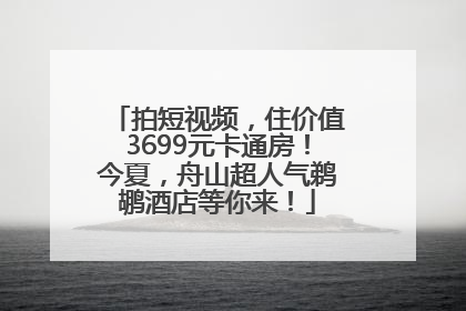 拍短视频，住价值3699元卡通房！今夏，舟山超人气鹈鹕酒店等你来！