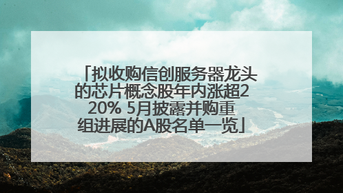 拟收购信创服务器龙头的芯片概念股年内涨超220% 5月披露并购重组进展的A股名单一览