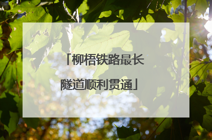 柳梧铁路最长隧道顺利贯通