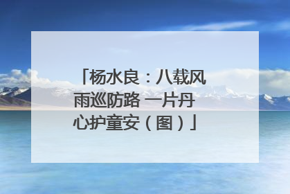 杨水良：八载风雨巡防路 一片丹心护童安（图）
