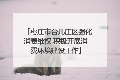 枣庄市台儿庄区强化消费维权 积极开展消费环境建设工作