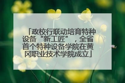 政校行联动培育特种设备“新工匠”，全省首个特种设备学院在黄冈职业技术学院成立