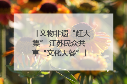 文物非遗“赶大集” 江苏民众共享“文化大餐”
