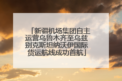 新疆机场集团自主运营乌鲁木齐至乌兹别克斯坦纳沃伊国际货运航线成功首航