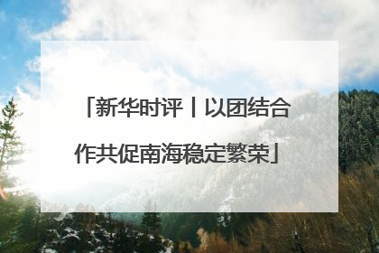 新华时评丨以团结合作共促南海稳定繁荣