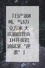 日产油8吨、气3万立方米 大庆油田营页1H井页岩油试采“逆袭”