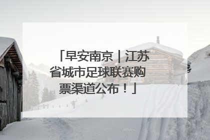 早安南京｜江苏省城市足球联赛购票渠道公布！