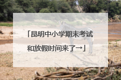 昆明中小学期末考试和放假时间来了→