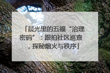 晨光里的五福“治理密码”：跟拍社区巡查，探秘烟火与秩序