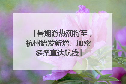 暑期游热潮将至，杭州始发新增、加密多条直达航线