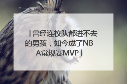 曾经连校队都进不去的男孩，如今成了NBA常规赛MVP