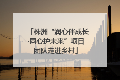 株洲“润心伴成长·同心护未来”项目团队走进乡村