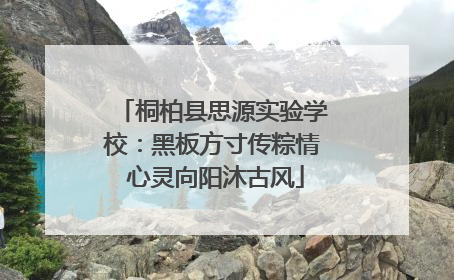 桐柏县思源实验学校：黑板方寸传粽情 心灵向阳沐古风