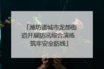 潍坊诸城市龙都街道开展防汛综合演练 筑牢安全防线