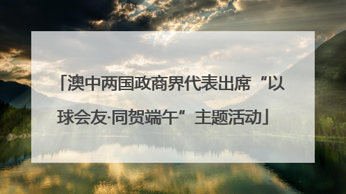 澳中两国政商界代表出席“以球会友·同贺端午”主题活动