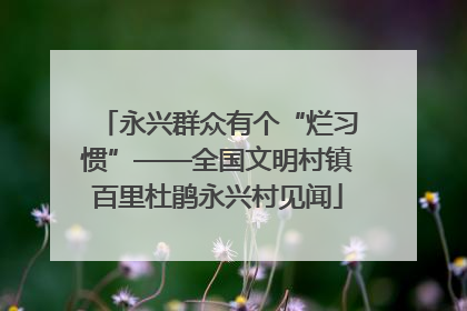 永兴群众有个“烂习惯”——全国文明村镇百里杜鹃永兴村见闻