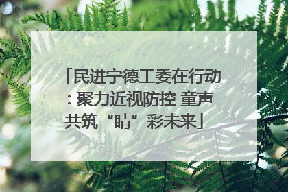 民进宁德工委在行动：聚力近视防控 童声共筑“睛”彩未来