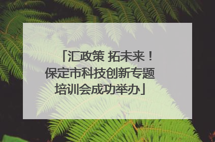 汇政策 拓未来！保定市科技创新专题培训会成功举办