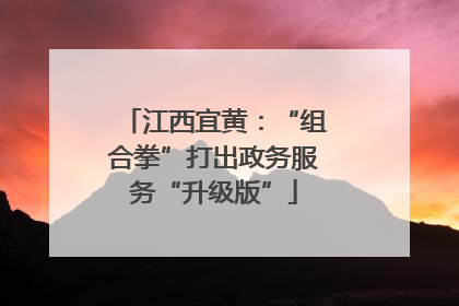 江西宜黄：“组合拳”打出政务服务“升级版”