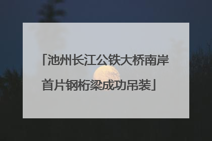 池州长江公铁大桥南岸首片钢桁梁成功吊装