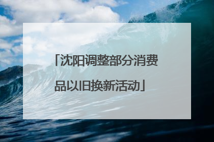 沈阳调整部分消费品以旧换新活动