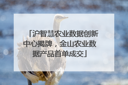沪智慧农业数据创新中心揭牌，金山农业数据产品首单成交