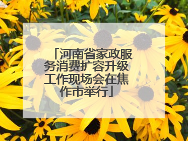 河南省家政服务消费扩容升级工作现场会在焦作市举行