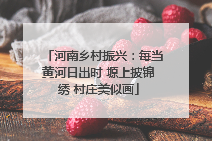 河南乡村振兴：每当黄河日出时 塬上披锦绣 村庄美似画
