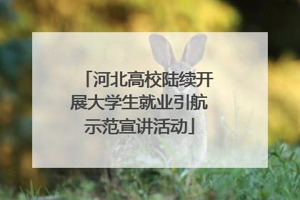 河北高校陆续开展大学生就业引航示范宣讲活动