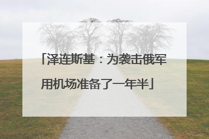 泽连斯基：为袭击俄军用机场准备了一年半