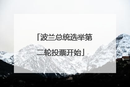 波兰总统选举第二轮投票开始