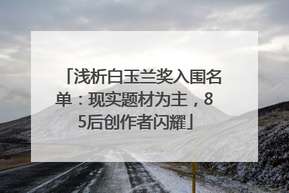 浅析白玉兰奖入围名单：现实题材为主，85后创作者闪耀