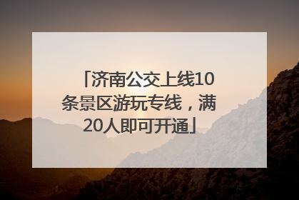 济南公交上线10条景区游玩专线，满20人即可开通