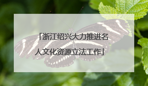 浙江绍兴大力推进名人文化资源立法工作