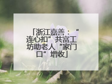 浙江嘉善：“连心扣”共富工坊助老人“家门口”增收
