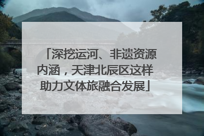 深挖运河、非遗资源内涵，天津北辰区这样助力文体旅融合发展