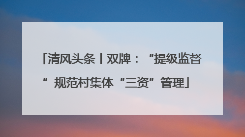 清风头条丨双牌：“提级监督”规范村集体“三资”管理