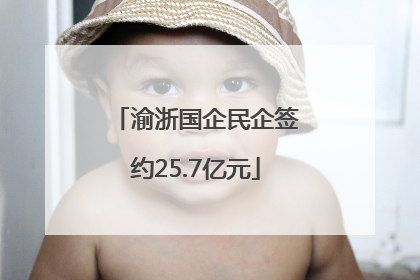 渝浙国企民企签约25.7亿元